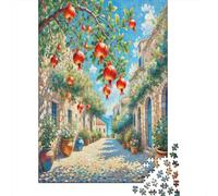 Flor de Granada Rompecabezas Imposible,desafío for Adults Flor Multicolor Flor de Color Entretenimiento Creativo 1000 Piezas Obra De Arte De Juego De para Adultos Y Niños 70x50cm/1000pcs