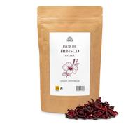 Flor de Hibisco Entera 200g | Hibiscus Sabdariffa | Té de Hibisco para Infusión | Flor Jamaica Natural | Ideal para Bebidas Frías y Calientes