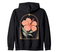 Flor De Hibisco Floración Tropical Botánico Floral Naturaleza Sudadera con Capucha