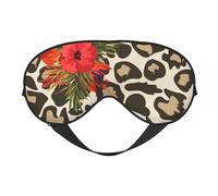 Flor de hibisco leopardo, Cubreojos completos Antifaz bloqueador de luz Antifaz para dormir Antifaz suave con los ojos vendados Noche