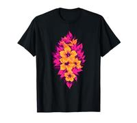 Flor de Hibisco Tropical Rosa y Amarillo Vibrante Camiseta