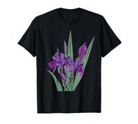 Flor de iris para mujeres florales de flores silvestres Camiseta