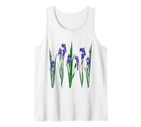 Flor de iris para mujeres florales de flores silvestres Camiseta sin Mangas