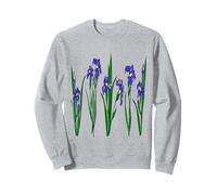 Flor de iris para mujeres florales de flores silvestres Sudadera