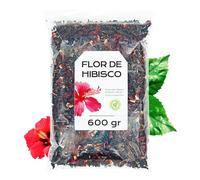 Flor de Jamaica para Adelgazar 600g - Te de Hibisco para Reducir Hinchazon de Barriga - Infusion Antioxidante y Natural para Bajar de Peso - Te Frio Detox para Aliviar Inflamacion