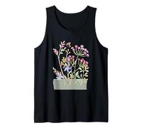 Flor de jardín botánico de abejas de acuarela floral Camiseta sin Mangas