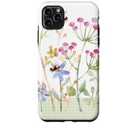 Flor de jardín botánico de abejas de acuarela floral Carcasa para iPhone 11 Pro Max