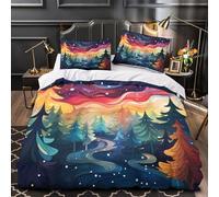 Flor de la vida Funda de Edredón Suave Juego de 3 Piezas Diseño 3D Cierre de Cremallera Oculta incluye Fundas de Almohada Antibacteriana Geometría Sagrada Funda Edredon for Ancianos King（220x240cm）