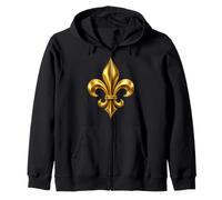 Flor de lis Heráldico Francés Lirio Arte Sudadera con Capucha