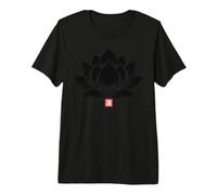 Flor de Loto Arte Minimalista japonés Meditación Zen Espiritual Camiseta Premium