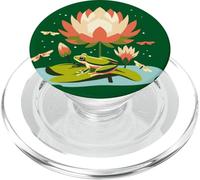 Flor de Loto de Rana - Luciérnagas pacíficas Naturaleza Estanque PopSockets PopGrip para MagSafe