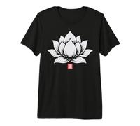 Flor de Loto Kanji Arte Minimalista japonés Camiseta Premium
