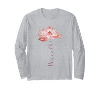 Flor de Loto Rosa, Yoga, respiración, meditación, Amante del Yoga Manga Larga