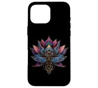 Flor de Loto Vintage Japonés Budismo Zen Budismo Yoga Carcasa para iPhone 16 Pro MAX