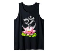Flor de loto Zen Yoga Meditación Símbolo Om Espiritualidad Camiseta sin Mangas