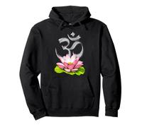 Flor de loto Zen Yoga Meditación Símbolo Om Espiritualidad Sudadera con Capucha