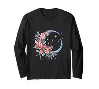 Flor de luna creciente celestial, flores de luna astrología Manga Larga