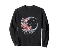 Flor de luna creciente celestial, flores de luna astrología Sudadera