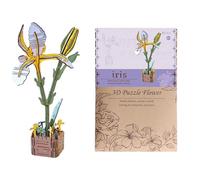Flor de Madera Decorativa | Ocio Creativo y Flor Para Montar | Puzzle Educativo Niño | Decoración Interior Infantil Ocio Creativo Relajación Escaparate Mesa Central
