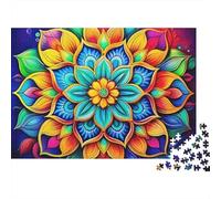 Flor de MandalaRompecabezas Imposible,desafío para Adultos Juego Educativo 500 Piezas Obra De Arte De Juego De para Adultos Y Niños A Partir De 12 Años 500pcs (52x38cm)