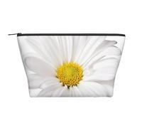 Flor de Margarita Blanca con corazón Amarillo Brillante, Bolsa de artículos de tocador Bolsa de Maquillaje Bolsa de cosméticos Bolsa de artículos de tocador de Viaje portátil