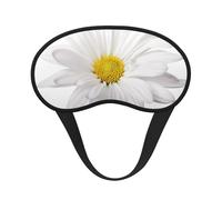 Flor de margarita blanca con corazón amarillo brillante, Cubiertas oculares completas, antifaces para dormir que bloquean la luz, orejeras opacas para dormir