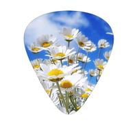 Flor de margarita fragante,12 púas de guitarra, 3 grosores diferentes para guitarra acústica, bajo y ukelele