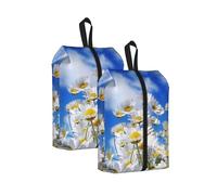 Flor de Margarita fragante， Bolsas de Viaje para Zapatos (Paquete de 2), Bolsas Impermeables para Guardar Zapatos, Organizador de Zapatos para Viajes y hogar.