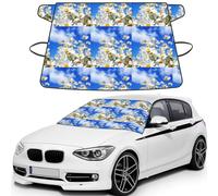 Flor de Margarita fragante,Funda Protectora para Parabrisas de Coche, Resistente a la Nieve, Hielo, Sol, Rayos UV, Polvo y Agua. Apta para la mayoría de los Coches.