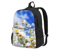 Flor de margarita fragante,Mochila con bolsillos, mochila informal para el día a día, resistente al agua, ideal para la escuela, viajes