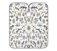 Flor De Navidad Barberos Delantal Ajustable Capa Peluqueria Impermeable Cortar Cabello Delantal Para Adulto Peluquería Niños 140X168Cm