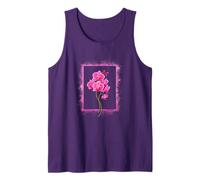 Flor de orquídea Rosa gráfica Moderna botánica Floral púrpura Camiseta sin Mangas