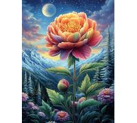 Flor de peonía en el Bosque mágico Puzzle 300 Piezas Papel Adolescentes Animal tierno de Cuento de Hadas Actividad Familiar Educativa Mejora Coordinación Ojo-Mano Fiestas Navideñas 3