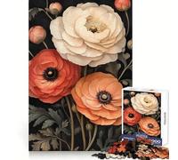 Flor de ranúnculo - Rompecabezas Art Nouveau de 1000 Piezas para Adolescentes Juego de lógica Tiempo de Juego Pieza de colección de Arte de Corte preciso (50x75cm)
