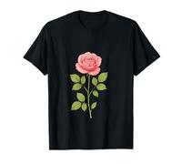 Flor de rosa tradicional, elegante arte botánico floral, Camiseta