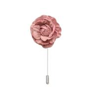 Flor de Satén Insignia de la solapa de la boda Bou 7 * 10 cm 3 piezas de terciopelo blanco plateado satén flor solapa pin insignia flor rosa flor/rosa solapa pin broche(Blood pink)
