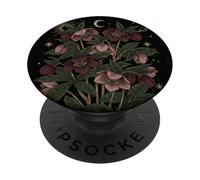 Flor de Sombra Nocturna mística gótica PopSockets PopGrip Adhesivo