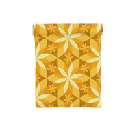 Flor De Vainilla Geométrica Amarilla, Squeeze Top Wallet Bolsa de Almacenamiento para Mujer Monedero pequeño Bolsa de Cambio