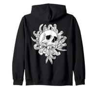 Flor del crisantemo de la Madre araña del cráneo Sudadera con Capucha