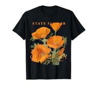 Flor del territorio de California La flor silvestre de la amapola Camiseta