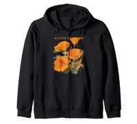 Flor del territorio de California La flor silvestre de la amapola Sudadera con Capucha