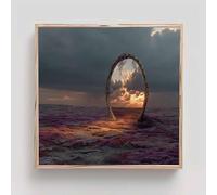 Flor Diamond Painting Adultos, Espejo Cuadros de Diamantes, 5D Puzzle Diamantes Cuadros en Punto de Cruz Diamond Art Painting Kit, Hobby Ccreativi Adulti, Decoración Pared Hogar 100x100cm cd3-k35