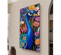 Flor Diamond Painting Grande 140x70cm,Kit Manualidades Adultos 5D Diamond Art,Kit Pintura de Diamante Pavo Real Manualidades Adultos,DIY Cuadro de Diamantes Punto de Cruz para Decoración Hogar 0R-822