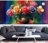 Flor Diamond Painting Grande 90x250cm Pintura de Diamante Adultos Sueño Diamond Art,DIY Cristal Artes Artesanal Bordado Lienzo Kits de Punto de Cruz Manualidades Adultos para Decor Regalos VQ-1118