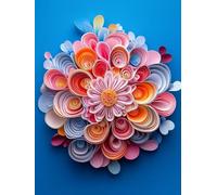 Flor Diamond Painting Kit Completo, 5D Diamond Painting Flor Pintura Diamante Niños DIY Cristal Strass Punto de Cruz Manualidades Puzzle Diamantes Adultos para Decoración Hogar Regalos 80x110cm b7-14V