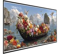 Flor Diamond Painting Kit Completo, Diamond Painting Bote Pintura de Diamante Adultos y Niños DIY 5D Cuadrar Punto de Cruz Kit, Manualidades Adultos para Decoracion Hogar Regalo 80x190cm w-4949