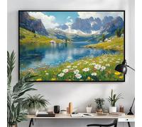 Flor Diamond Painting Kit Completo, Gato Diamond Painting Adultos, DIY 5D Manualidades Niños kit Punto de Cruz Cristal Pintura De Diamante Pintar por Numeros Para Home Decoration 70x90cm 0z-1733