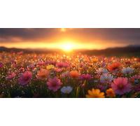 flor Diamond Painting Manualidades Niños Atardecer Diamond Painting Adultos Kit Punto de Cruz Dibujos con Diamantes Pintura de Diamantes para Adultos, para Decoración de Pared Del Hogar, 25x50cm a-404