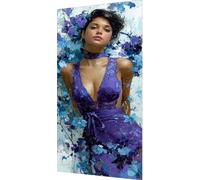 Flor Diamond Painting Mujer Diamond Painting Adultos, DIY 5D Cristal Bordado Punto de Cruz Cuadro Diamantes Puzzle Pintura Diamante para Dormitorio Paredes Decoración Del Hogar Regalo 60x120cm c6-8db