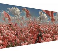 Flor Diamond Painting Paisaje Diamond Painting Kit Completo, Pintura Diamante Adultos Niños, 5D Cristal Strass Punto de Cruz Puzzle Manualidades para Decoración de Pared del Hogar 30x60cm qx9-13b